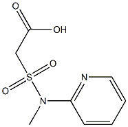 2-[methyl(pyridin-2-yl)sulfamoyl]acetic acid Struktur