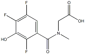 2-[N-methyl(2,4,5-trifluoro-3-hydroxyphenyl)formamido]acetic acid Structure