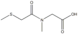 2-[N-methyl-2-(methylsulfanyl)acetamido]acetic acid Struktur