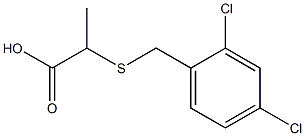 2-{[(2,4-dichlorophenyl)methyl]sulfanyl}propanoic acid Struktur