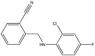 2-{[(2-chloro-4-fluorophenyl)amino]methyl}benzonitrile Struktur