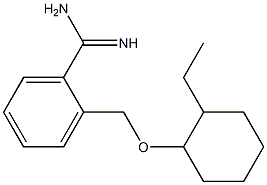 2-{[(2-ethylcyclohexyl)oxy]methyl}benzene-1-carboximidamide Struktur