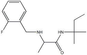 2-{[(2-fluorophenyl)methyl]amino}-N-(2-methylbutan-2-yl)propanamide Struktur