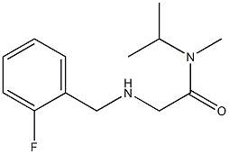 2-{[(2-fluorophenyl)methyl]amino}-N-methyl-N-(propan-2-yl)acetamide Struktur