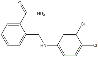 2-{[(3,4-dichlorophenyl)amino]methyl}benzamide Struktur