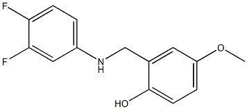 2-{[(3,4-difluorophenyl)amino]methyl}-4-methoxyphenol Struktur