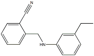 2-{[(3-ethylphenyl)amino]methyl}benzonitrile Struktur