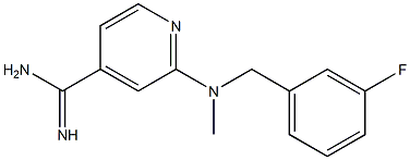 2-{[(3-fluorophenyl)methyl](methyl)amino}pyridine-4-carboximidamide Struktur