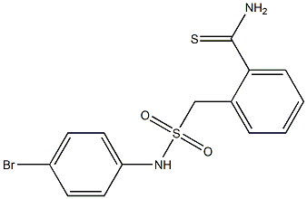 2-{[(4-bromophenyl)sulfamoyl]methyl}benzene-1-carbothioamide Struktur