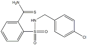 2-{[(4-chlorophenyl)methyl]sulfamoyl}benzene-1-carbothioamide Struktur