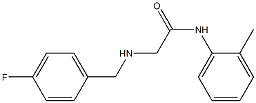 2-{[(4-fluorophenyl)methyl]amino}-N-(2-methylphenyl)acetamide Struktur