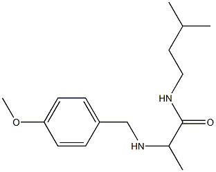 2-{[(4-methoxyphenyl)methyl]amino}-N-(3-methylbutyl)propanamide Struktur