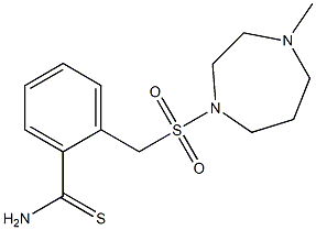 2-{[(4-methyl-1,4-diazepane-1-)sulfonyl]methyl}benzene-1-carbothioamide Struktur