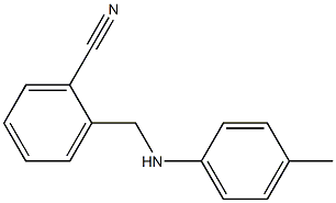 2-{[(4-methylphenyl)amino]methyl}benzonitrile Struktur