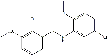 2-{[(5-chloro-2-methoxyphenyl)amino]methyl}-6-methoxyphenol Struktur