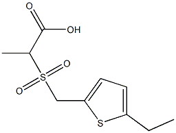 2-{[(5-ethylthien-2-yl)methyl]sulfonyl}propanoic acid Struktur