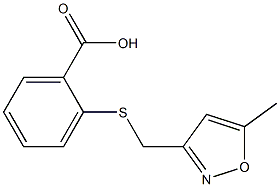 2-{[(5-methyl-1,2-oxazol-3-yl)methyl]sulfanyl}benzoic acid Struktur