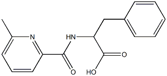 2-{[(6-methylpyridin-2-yl)carbonyl]amino}-3-phenylpropanoic acid Struktur