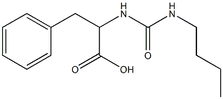 2-{[(butylamino)carbonyl]amino}-3-phenylpropanoic acid Struktur