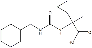 2-{[(cyclohexylmethyl)carbamoyl]amino}-2-cyclopropylpropanoic acid Struktur