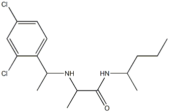 2-{[1-(2,4-dichlorophenyl)ethyl]amino}-N-(pentan-2-yl)propanamide Struktur