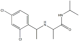 2-{[1-(2,4-dichlorophenyl)ethyl]amino}-N-(propan-2-yl)propanamide Struktur