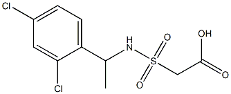 2-{[1-(2,4-dichlorophenyl)ethyl]sulfamoyl}acetic acid Struktur