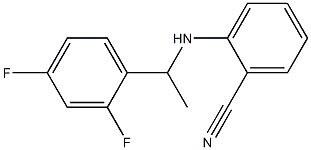 2-{[1-(2,4-difluorophenyl)ethyl]amino}benzonitrile Struktur