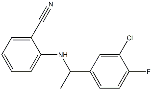 2-{[1-(3-chloro-4-fluorophenyl)ethyl]amino}benzonitrile Struktur