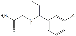 2-{[1-(3-chlorophenyl)propyl]amino}acetamide Struktur