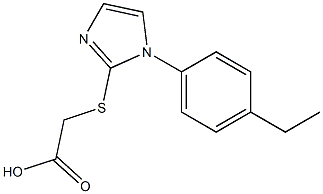 2-{[1-(4-ethylphenyl)-1H-imidazol-2-yl]sulfanyl}acetic acid Struktur