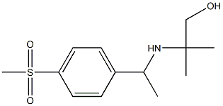 2-{[1-(4-methanesulfonylphenyl)ethyl]amino}-2-methylpropan-1-ol Struktur