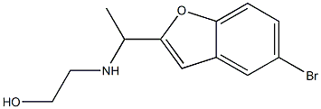 2-{[1-(5-bromo-1-benzofuran-2-yl)ethyl]amino}ethan-1-ol Struktur