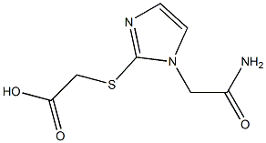 2-{[1-(carbamoylmethyl)-1H-imidazol-2-yl]sulfanyl}acetic acid Struktur