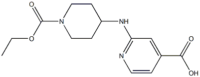 2-{[1-(ethoxycarbonyl)piperidin-4-yl]amino}pyridine-4-carboxylic acid Struktur