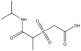 2-{[1-(propan-2-ylcarbamoyl)ethane]sulfonyl}acetic acid Struktur