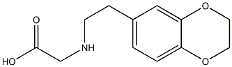 2-{[2-(2,3-dihydro-1,4-benzodioxin-6-yl)ethyl]amino}acetic acid Struktur