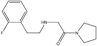 2-{[2-(2-fluorophenyl)ethyl]amino}-1-(pyrrolidin-1-yl)ethan-1-one Struktur