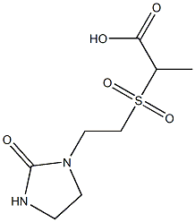 2-{[2-(2-oxoimidazolidin-1-yl)ethane]sulfonyl}propanoic acid Struktur