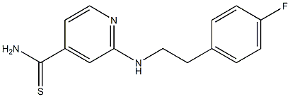 2-{[2-(4-fluorophenyl)ethyl]amino}pyridine-4-carbothioamide Struktur