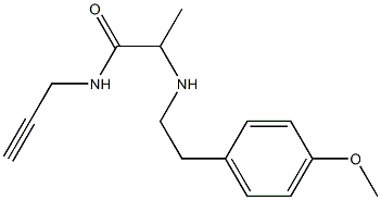 2-{[2-(4-methoxyphenyl)ethyl]amino}-N-(prop-2-yn-1-yl)propanamide Struktur