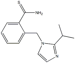 2-{[2-(propan-2-yl)-1H-imidazol-1-yl]methyl}benzene-1-carbothioamide Struktur