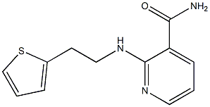 2-{[2-(thiophen-2-yl)ethyl]amino}pyridine-3-carboxamide Struktur