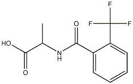 2-{[2-(trifluoromethyl)benzoyl]amino}propanoic acid Struktur