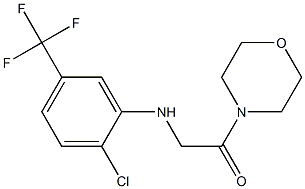 2-{[2-chloro-5-(trifluoromethyl)phenyl]amino}-1-(morpholin-4-yl)ethan-1-one Struktur