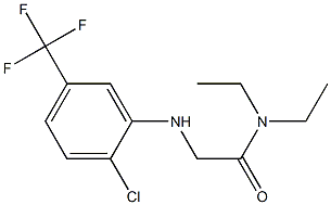 2-{[2-chloro-5-(trifluoromethyl)phenyl]amino}-N,N-diethylacetamide Struktur