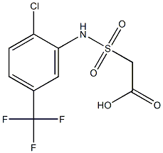 2-{[2-chloro-5-(trifluoromethyl)phenyl]sulfamoyl}acetic acid Struktur