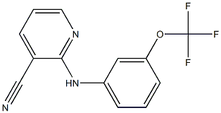 2-{[3-(trifluoromethoxy)phenyl]amino}pyridine-3-carbonitrile Struktur