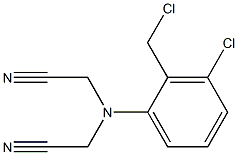 2-{[3-chloro-2-(chloromethyl)phenyl](cyanomethyl)amino}acetonitrile Struktur