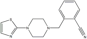 2-{[4-(1,3-thiazol-2-yl)piperazin-1-yl]methyl}benzonitrile Struktur